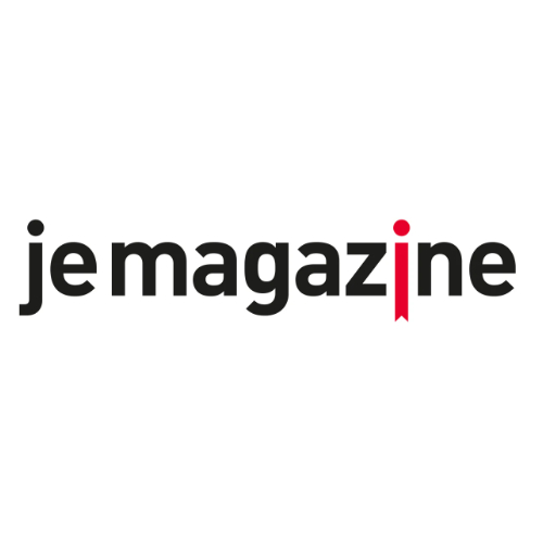 Logo de "Je Magazine", un magazine dédié au design et à la créativité.