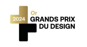 Logo de certification Or 2024 pour le Grand Prix du Design.